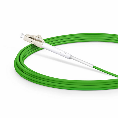 FyberOptix 3m (10ft) Fiber Patch Cable, 1 Fiber, LC UPC Simplex to LC UPC Simplex, Multimode (OM5), Riser (OFNR), 2.0mm, Tight-Buffered, Lime Green