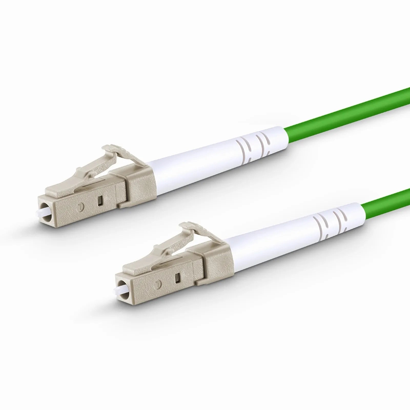 FyberOptix 3m (10ft) Fiber Patch Cable, 1 Fiber, LC UPC Simplex to LC UPC Simplex, Multimode (OM5), Riser (OFNR), 2.0mm, Tight-Buffered, Lime Green