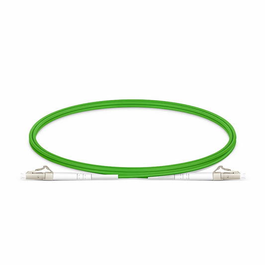 FyberOptix 1m (3ft) Fiber Patch Cable, 1 Fiber, LC UPC Simplex to LC UPC Simplex, Multimode (OM5), Riser (OFNR), 2.0mm, Tight-Buffered, Lime Green