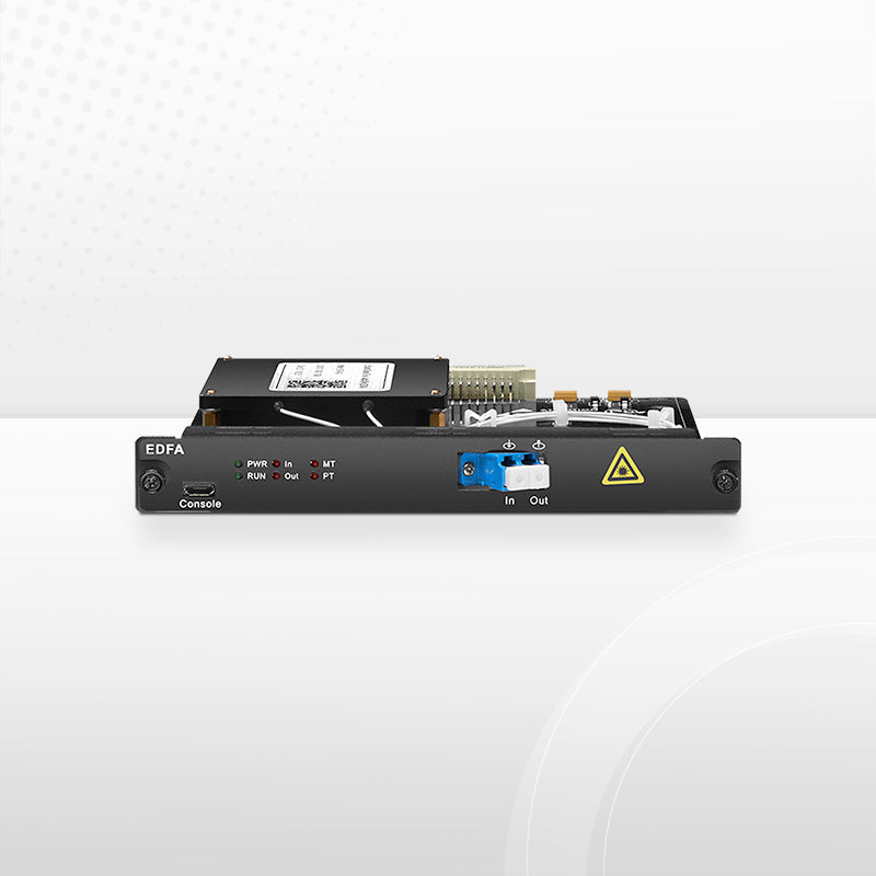 FyberOptix FMT20PA-EDFA, 20dB Gain C-band DWDM EDFA Pre-Amplifier for FMT Managed Chassis, 13dBm Output