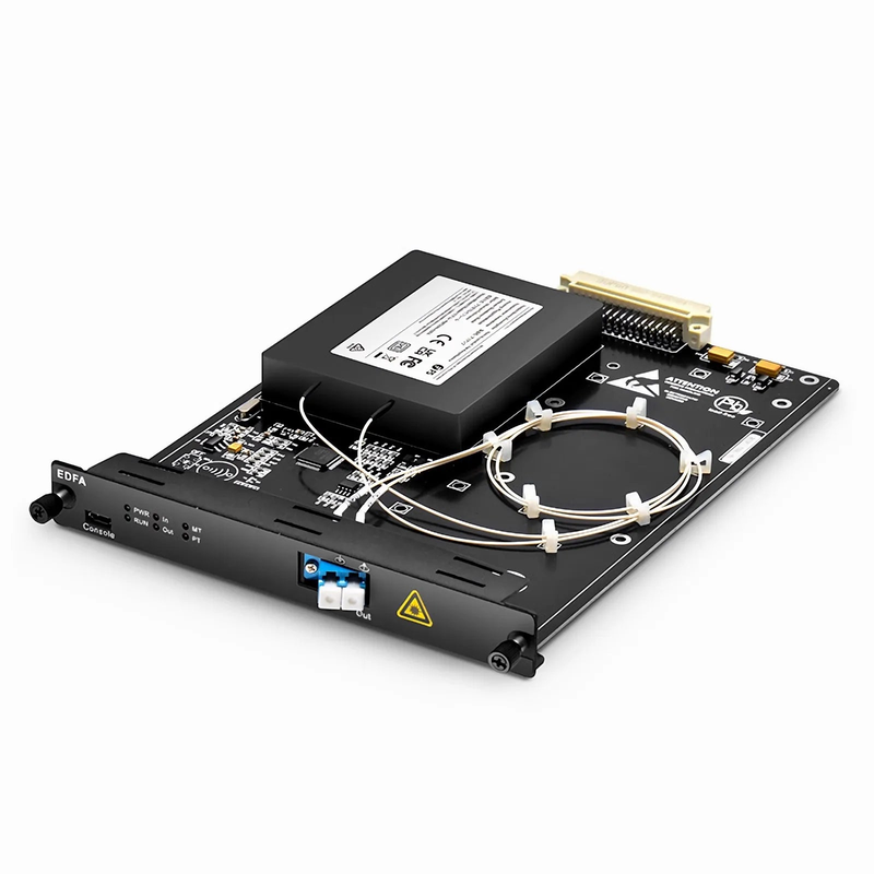 FyberOptix FMT20PA-EDFA, 20dB Gain C-band DWDM EDFA Pre-Amplifier for FMT Managed Chassis, 13dBm Output