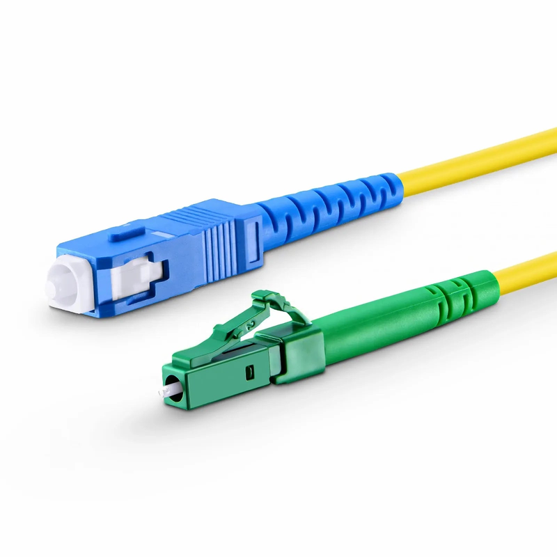 FyberOptix 1m (3ft) Fiber Patch Cable, 1 Fiber, LC APC Simplex to SC UPC Simplex, Single Mode (OS2), Riser (OFNR), 2.0mm, Tight-Buffered, Yellow
