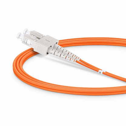 FyberOptix 1m (3ft) Fiber Patch Cable, 2 Fibers, SC UPC Duplex to SC UPC Duplex, Multimode (OM2), Riser (OFNR), 2.0mm, Tight-Buffered, Orange