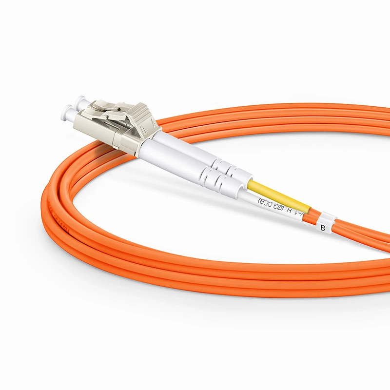 FyberOptix 2m (7ft) Fiber Patch Cable, 2 Fibers, G.651, LC UPC Duplex to SC UPC Duplex, Multimode (OM1), Riser (OFNR), 2.0mm, Tight-Buffered, Orange