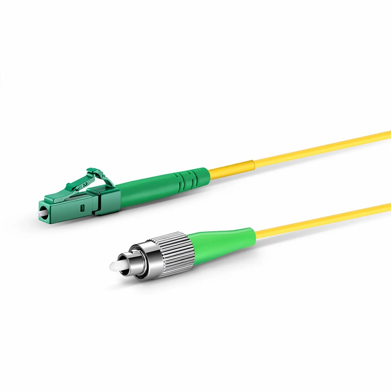FyberOptix 1m (3ft) Fiber Patch Cable, 1 Fiber, LC APC Simplex to FC APC Simplex, Single Mode (OS2), Riser (OFNR), 2.0mm, Tight-Buffered, Yellow