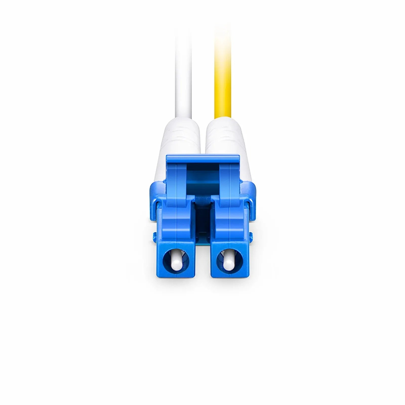 FyberOptix 1m (3ft) Fiber Patch Cable, 2 Fibers, LC UPC Duplex to LC UPC Duplex, Single Mode (OS2), Riser (OFNR), 2.0mm, Tight-Buffered, Yellow, 10 Pcs/Pack