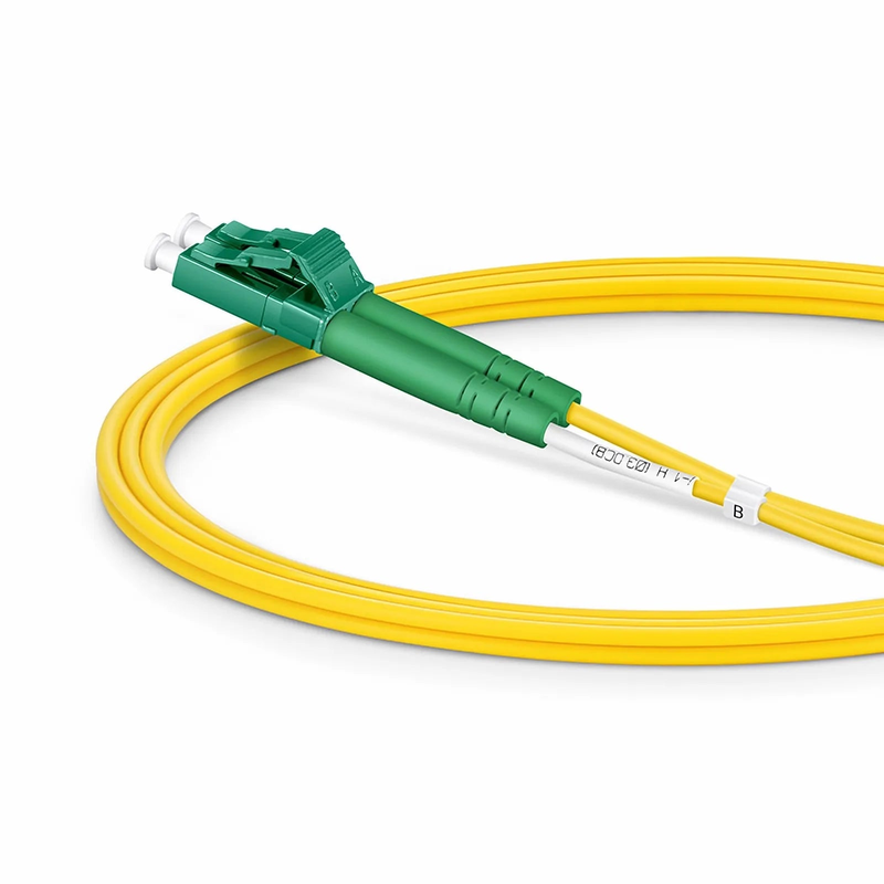 FyberOptix 1m (3ft) Fiber Patch Cable, 2 Fibers, LC APC Duplex to LC APC Duplex, Single Mode (OS2), Riser (OFNR), 2.0mm, Tight-Buffered, Yellow