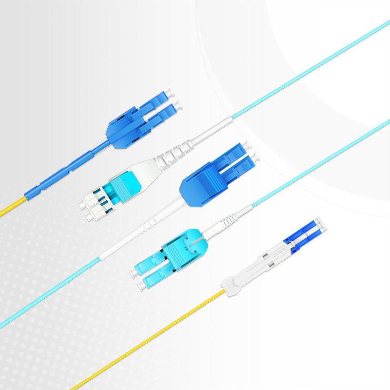 FyberOptix 2m (7ft) Fiber Patch Cable, 2 Fibers, LC UPC Duplex to LC UPC Duplex Flat Clip Uniboot, Multimode (OM4), Riser (OFNR), 2.0mm, Aqua