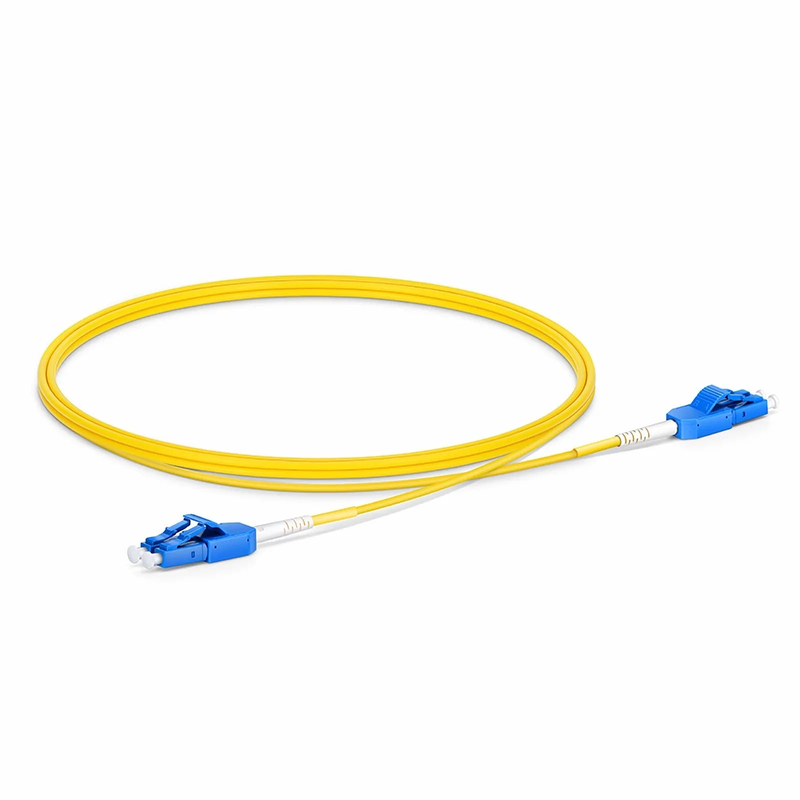 FyberOptix 1m (3ft) Fiber Patch Cable, 2 Fibers, LC UPC Duplex to LC UPC Duplex Standard Clip Uniboot, Single Mode (OS2), Riser (OFNR), 2.0mm, Yellow