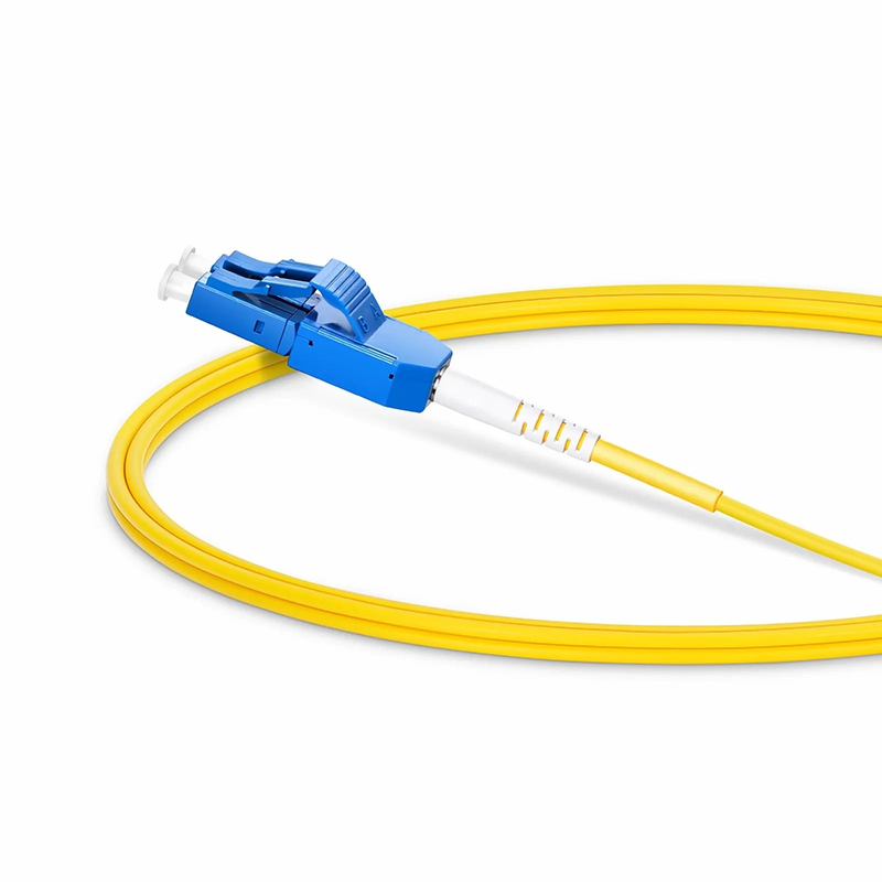 FyberOptix 1m (3ft) Fiber Patch Cable, 2 Fibers, LC UPC Duplex to LC UPC Duplex Standard Clip Uniboot, Single Mode (OS2), Riser (OFNR), 2.0mm, Yellow