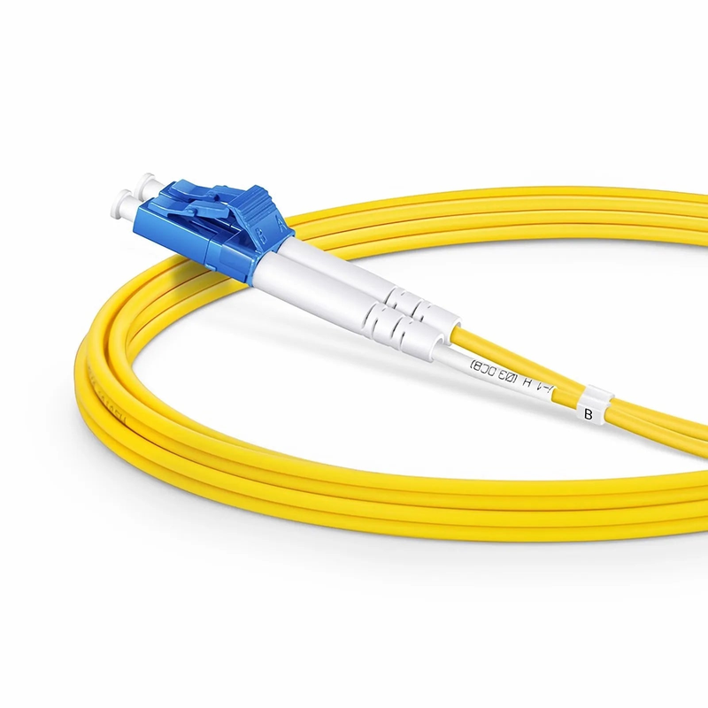 FyberOptix 2m (7ft) Fiber Patch Cable, 2 Fibers, LC UPC Duplex to FC UPC, Single Mode (OS2), Riser (OFNR), 2.0mm, Tight-Buffered, Yellow
