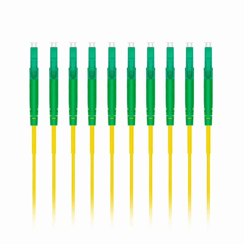 FyberOptix 3m (10ft) Fiber Patch Cable, 1 Fiber, LC APC Simplex to LC APC Simplex, Single Mode (OS2), Riser (OFNR), 2.0mm, Tight-Buffered, Yellow, 10 Pcs/Pack