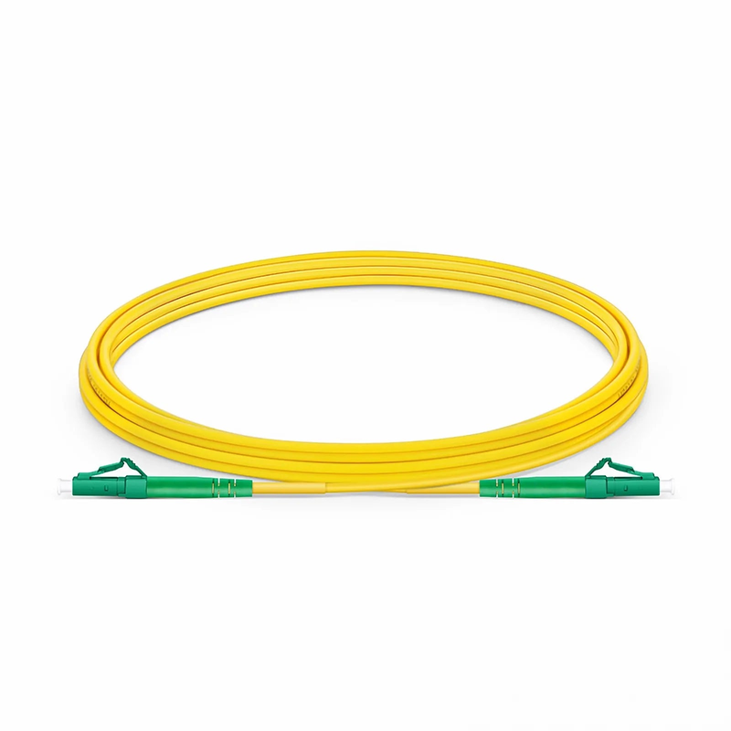 FyberOptix 3m (10ft) Fiber Patch Cable, 1 Fiber, LC APC Simplex to LC APC Simplex, Single Mode (OS2), Riser (OFNR), 2.0mm, Tight-Buffered, Yellow, 10 Pcs/Pack