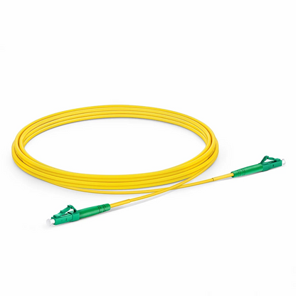 FyberOptix 3m (10ft) Fiber Patch Cable, 1 Fiber, LC APC Simplex to LC APC Simplex, Single Mode (OS2), Riser (OFNR), 2.0mm, Tight-Buffered, Yellow, 10 Pcs/Pack