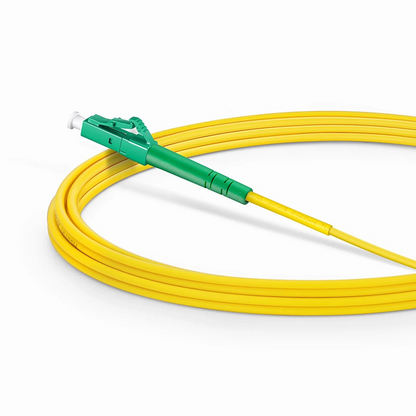 FyberOptix 3m (10ft) Fiber Patch Cable, 1 Fiber, LC APC Simplex to LC APC Simplex, Single Mode (OS2), Riser (OFNR), 2.0mm, Tight-Buffered, Yellow, 10 Pcs/Pack