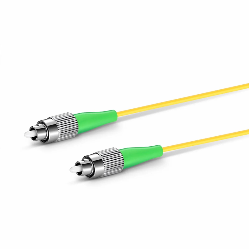 FyberOptix 1m (3ft) Fiber Patch Cable, 1 Fiber, FC APC Simplex to FC APC Simplex, Single Mode (OS2), Riser (OFNR), 2.0mm, Tight-Buffered, Yellow