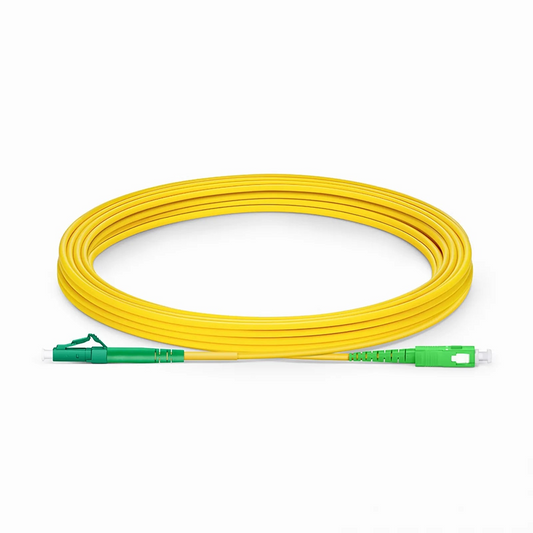FyberOptix 7m (23ft) Fiber Patch Cable, 1 Fiber, LC APC Simplex to SC APC Simplex, Single Mode (OS2), Riser (OFNR), 2.0mm, Tight-Buffered, Yellow