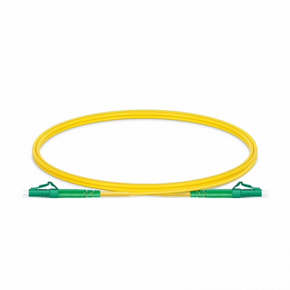 FyberOptix 1m (3ft) Fiber Patch Cable, 1 Fiber, LC APC Simplex to LC APC Simplex, Single Mode (OS2), Riser (OFNR), 2.0mm, Tight-Buffered, Yellow, 10 Pcs/Pack