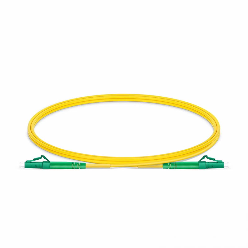 FyberOptix 1m (3ft) Fiber Patch Cable, 1 Fiber, LC APC Simplex to LC APC Simplex, Single Mode (OS2), Riser (OFNR), 2.0mm, Tight-Buffered, Yellow