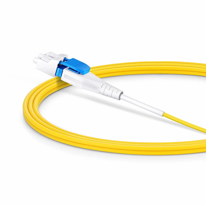FyberOptix 1.5m (5ft) Fiber Patch Cable, 2 Fibers, Short Boot, LC UPC Duplex to LC UPC Duplex, Single Mode (OS2), Riser (OFNR), 2.0mm, Tight-Buffered, Yellow