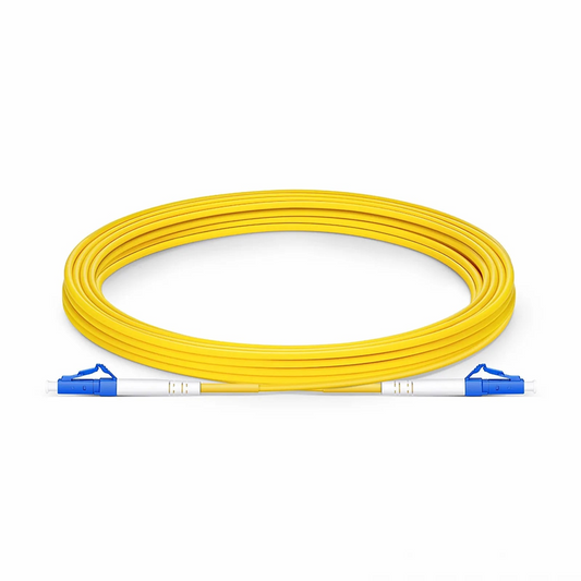 FyberOptix 5m (16ft) Fiber Patch Cable, 1 Fiber, G.657.A2, LC UPC Simplex to LC UPC Simplex, Single Mode (OS2), Riser (OFNR), 2.0mm, Tight-Buffered, Yellow