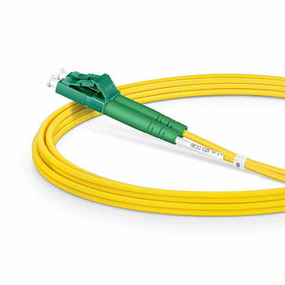FyberOptix 2m (7ft) Fiber Patch Cable, 2 Fibers, LC UPC Duplex to LC APC Duplex, Single Mode (OS2), Riser (OFNR), 2.0mm, Tight-Buffered, Yellow