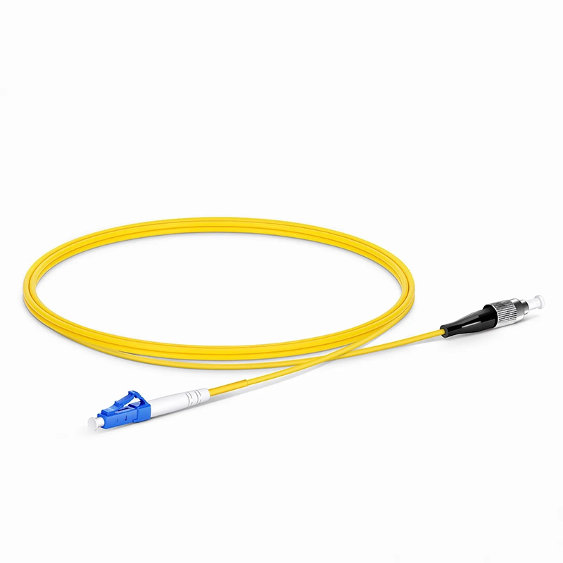 FyberOptix 1m (3ft) Fiber Patch Cable, 1 Fiber, LC UPC Simplex to FC UPC Simplex, Single Mode (OS2), Riser (OFNR), 2.0mm, Tight-Buffered, Yellow