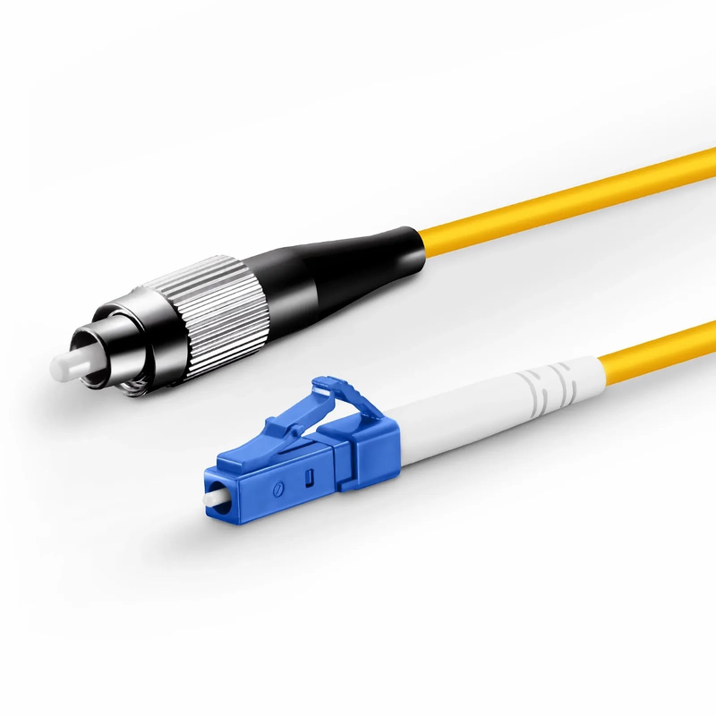 FyberOptix 1m (3ft) Fiber Patch Cable, 1 Fiber, LC UPC Simplex to FC UPC Simplex, Single Mode (OS2), Riser (OFNR), 2.0mm, Tight-Buffered, Yellow