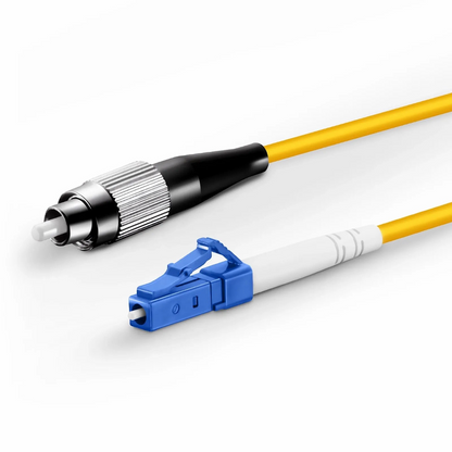 FyberOptix 1m (3ft) Fiber Patch Cable, 1 Fiber, LC UPC Simplex to FC UPC Simplex, Single Mode (OS2), Riser (OFNR), 2.0mm, Tight-Buffered, Yellow