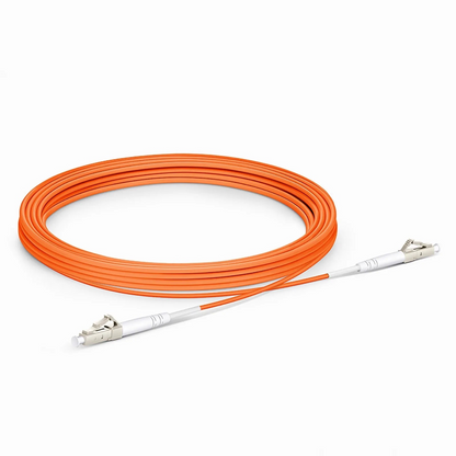 FyberOptix 5m (16ft) Fiber Patch Cable, 1 Fiber, G.651, LC UPC Simplex to LC UPC Simplex, Multimode (OM1), Riser (OFNR), 2.0mm, Tight-Buffered, Orange
