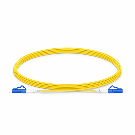 FyberOptix 5m (16ft) Fiber Patch Cable, 1 Fiber, LC UPC Simplex to LC UPC Simplex, Single Mode (OS2), LSZH, 1.2mm, Tight-Buffered, Yellow