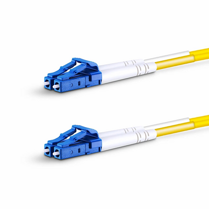 FyberOptix 1m (3ft) Fiber Patch Cable, 2 Fibers, LC UPC Duplex to LC UPC Duplex, Single Mode (OS2), LSZH, 2.0mm, Tight-Buffered, Yellow