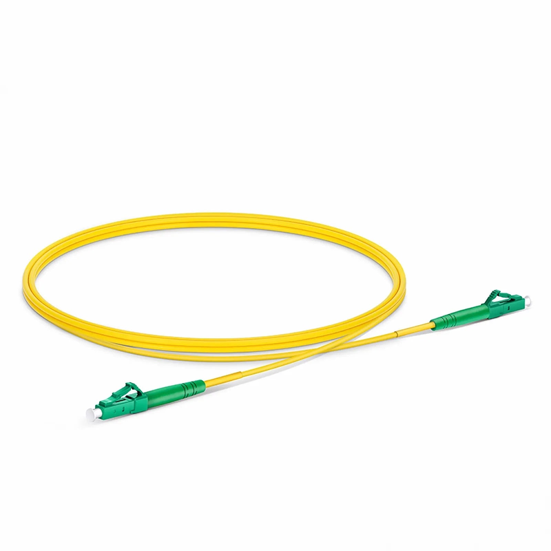 FyberOptix 1m (3ft) Fiber Patch Cable, 1 Fiber, LC APC Simplex to LC APC Simplex, Single Mode (OS2), Riser (OFNR), 2.0mm, Tight-Buffered, Yellow, 10 Pcs/Pack