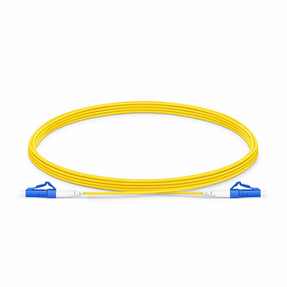 FyberOptix 5m (16ft) Fiber Patch Cable, 1 Fiber, LC UPC Simplex to LC UPC Simplex, Single Mode (OS2), Riser (OFNR), 1.2mm, Tight-Buffered, Yellow