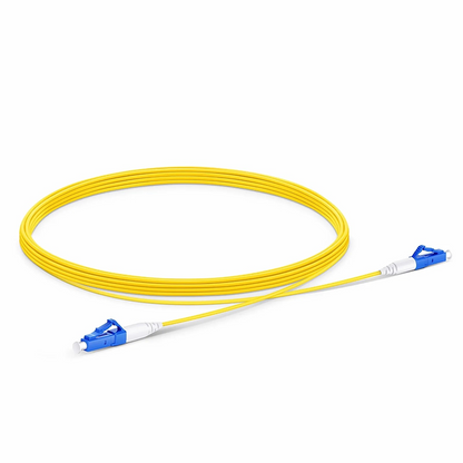 FyberOptix 5m (16ft) Fiber Patch Cable, 1 Fiber, LC UPC Simplex to LC UPC Simplex, Single Mode (OS2), Riser (OFNR), 1.2mm, Tight-Buffered, Yellow