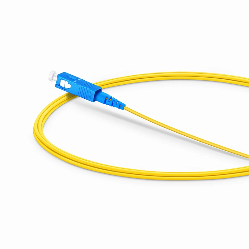 FyberOptix 2m (7ft) Fiber Patch Cable, 1 Fiber, SC UPC Simplex to SC UPC Simplex, Single Mode (OS2), Riser (OFNR), 1.2mm, Tight-Buffered, Yellow