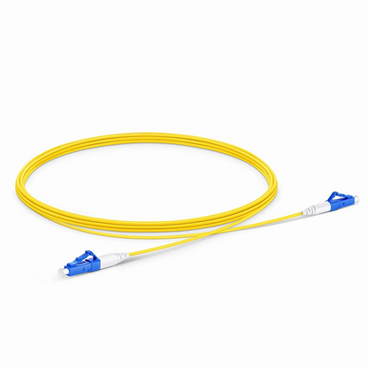 FyberOptix 3m (10ft) Fiber Patch Cable, 1 Fiber, LC UPC Simplex to LC UPC Simplex, Single Mode (OS2), Riser (OFNR), 1.2mm, Tight-Buffered, Yellow