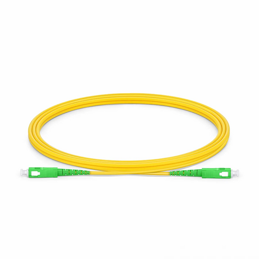 FyberOptix 2m (7ft) Fiber Patch Cable, 1 Fiber, SC APC Simplex to SC APC Simplex, Single Mode (OS2), Riser (OFNR), 3.0mm, Tight-Buffered, Yellow