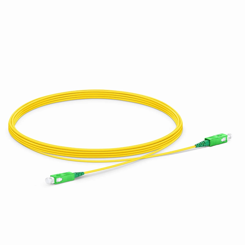 FyberOptix 5m (16ft) Fiber Patch Cable, 1 Fiber, SC APC Simplex to SC APC Simplex, Single Mode (OS2), LSZH, 1.2mm, Tight-Buffered, Yellow