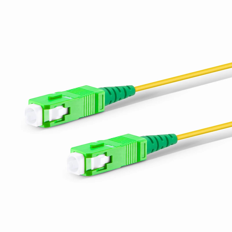 FyberOptix 5m (16ft) Fiber Patch Cable, 1 Fiber, SC APC Simplex to SC APC Simplex, Single Mode (OS2), LSZH, 1.2mm, Tight-Buffered, Yellow