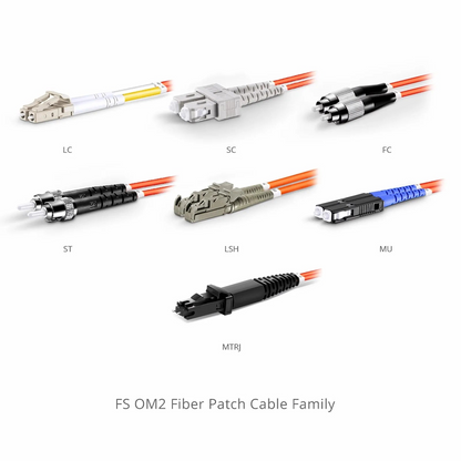 FyberOptix 30m (98ft) Fiber Patch Cable, 2 Fibers, LC UPC Duplex to LC UPC Duplex, Multimode (OM2), Riser (OFNR), 2.0mm, Tight-Buffered, Orange