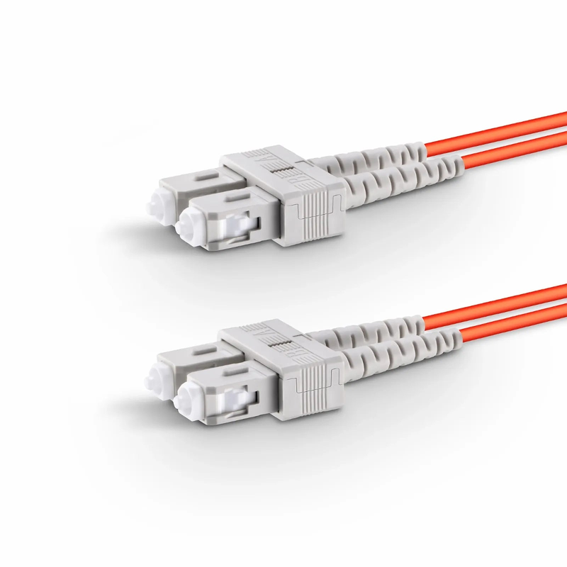 FyberOptix 1m (3ft) Fiber Patch Cable, 2 Fibers, SC UPC Duplex to SC UPC Duplex, Multimode (OM2), Riser (OFNR), 2.0mm, Tight-Buffered, Orange