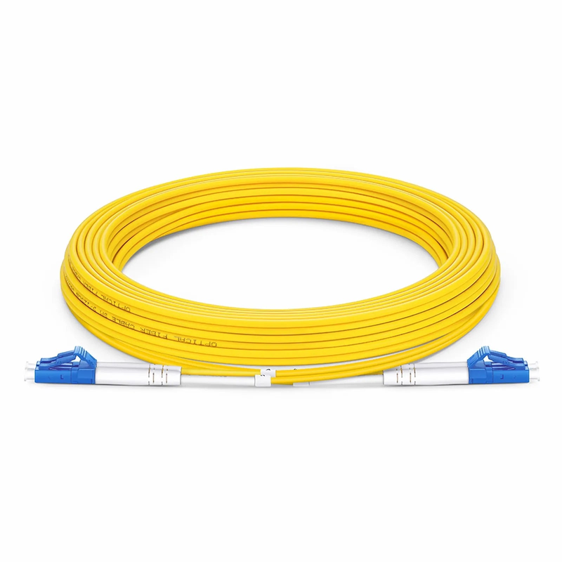FyberOptix 5m (16ft) Fiber Patch Cable, 2 Fibers, LC UPC Duplex to LC UPC Duplex, Single Mode (OS2), LSZH, 2.0mm, Tight-Buffered, Yellow