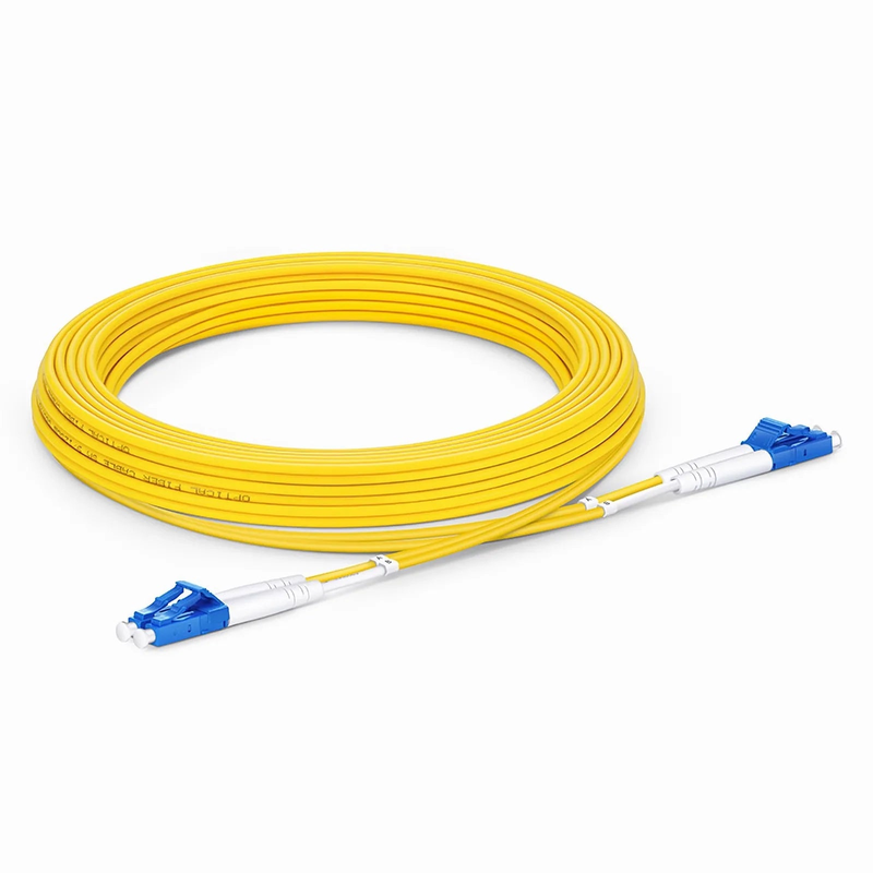 FyberOptix 5m (16ft) Fiber Patch Cable, 2 Fibers, LC UPC Duplex to LC UPC Duplex, Single Mode (OS2), LSZH, 2.0mm, Tight-Buffered, Yellow