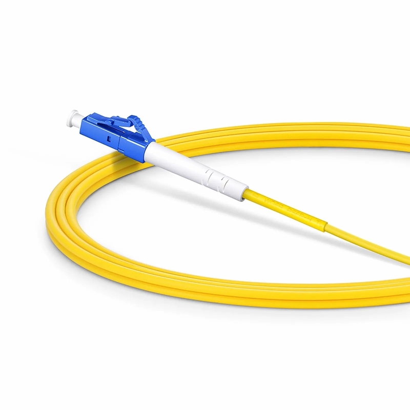 FyberOptix 2m (7ft) Fiber Patch Cable, 1 Fiber, LC UPC Simplex to SC APC Simplex, Single Mode (OS2), Riser (OFNR), 2.0mm, Tight-Buffered, Yellow, 10 Pcs/Pack