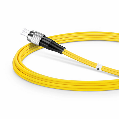 FyberOptix 2m (7ft) Fiber Patch Cable, 2 Fibers, LC UPC Duplex to FC UPC, Single Mode (OS2), Riser (OFNR), 2.0mm, Tight-Buffered, Yellow