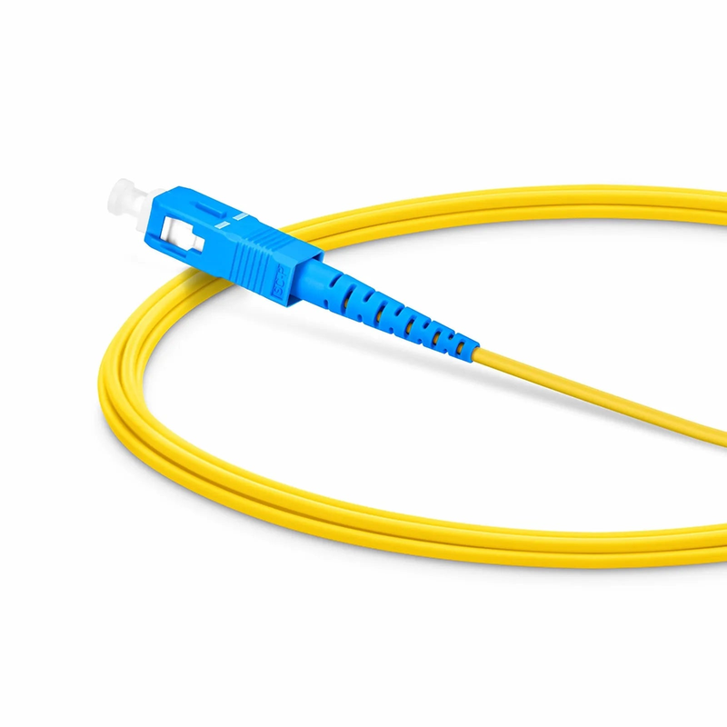 FyberOptix 2m (7ft) Fiber Patch Cable, 1 Fiber, SC UPC Simplex to ST UPC Simplex, Single Mode (OS2), Riser (OFNR), 1.6mm, Tight-Buffered, Yellow