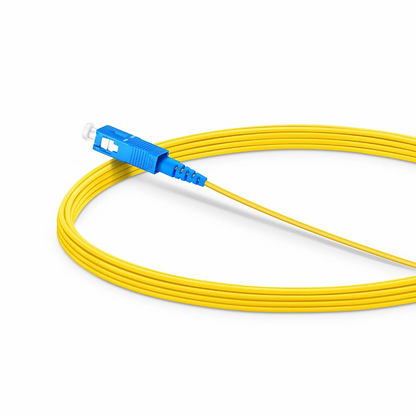 FyberOptix 5m (16ft) Fiber Patch Cable, 1 Fiber, SC UPC Simplex to SC UPC Simplex, Single Mode (OS2), Riser (OFNR), 1.2mm, Tight-Buffered, Yellow