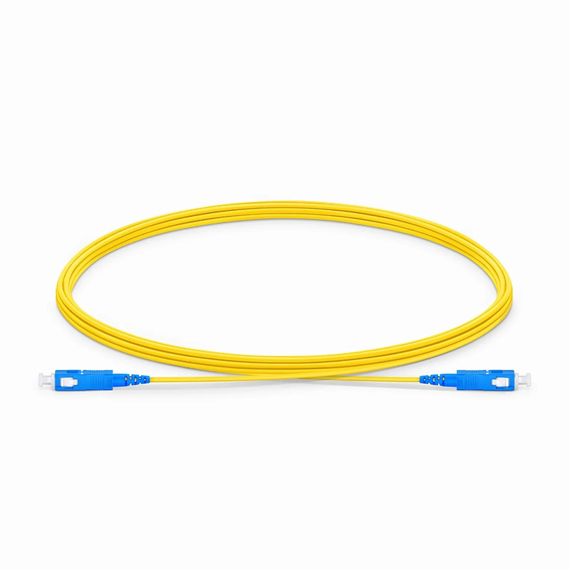 FyberOptix 3m (10ft) Fiber Patch Cable, 1 Fiber, SC UPC Simplex to SC UPC Simplex, Single Mode (OS2), Riser (OFNR), 1.2mm, Tight-Buffered, Yellow