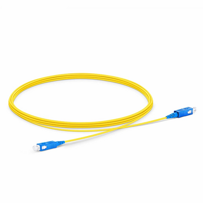 FyberOptix 3m (10ft) Fiber Patch Cable, 1 Fiber, SC UPC Simplex to SC UPC Simplex, Single Mode (OS2), Riser (OFNR), 1.2mm, Tight-Buffered, Yellow